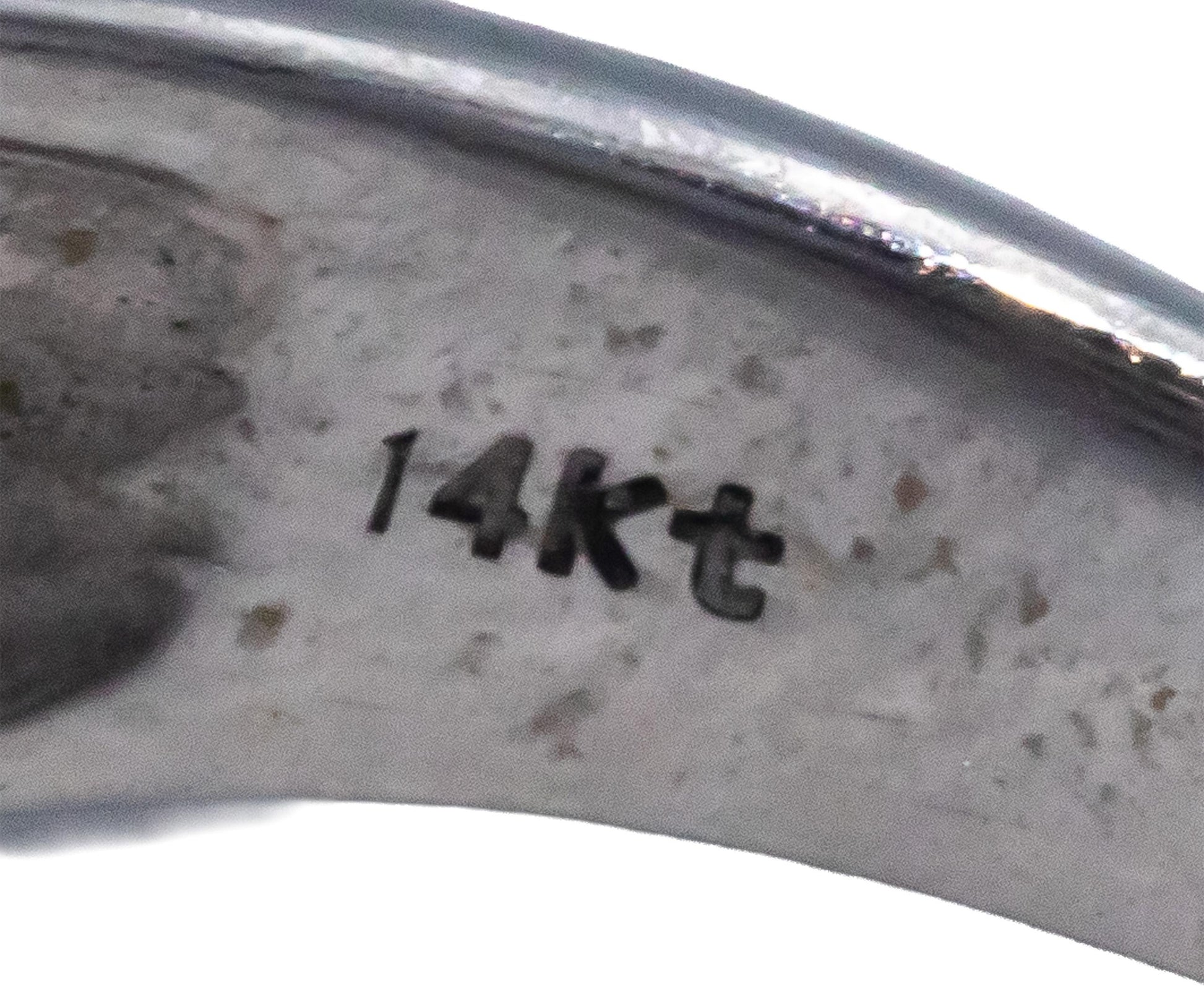 14k White Gold 1.70CT Princess and Round Cut Diamond Engagement Ring Size 8