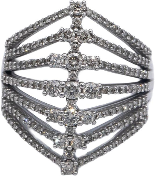 10k White Gold Jewelry 1.0CT Round Cut Diamond Ring Size 7.25