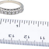 Vintage 1950s 14k White Gold Round Diamond Band Ring 0.15CT Size 6