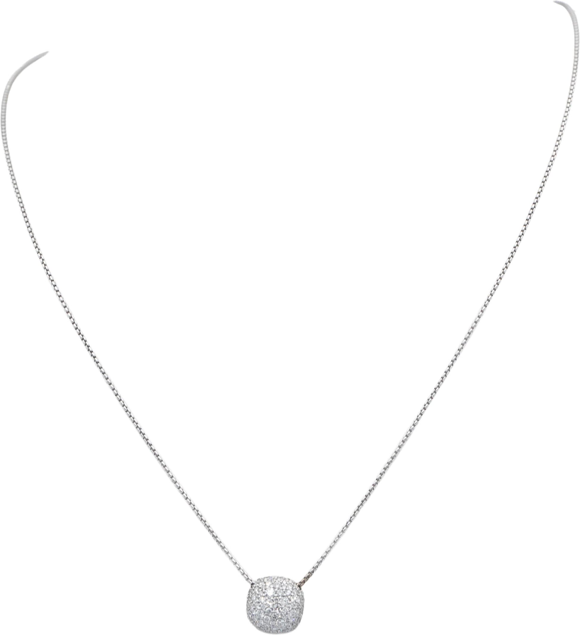 DAVID YURMAN 18k White Gold 0.63CT VS Diamond Pave Pendant Necklace $3500