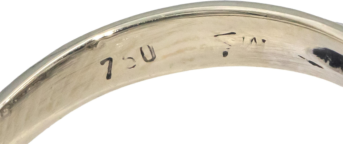 Vintage 18k White Gold VS Round & Baguette Diamond Cocktail Ring 1.50CT Size 6