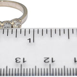 18k White Gold Round Diamond Four Stone Band Ring 0.56CT Size 5.75