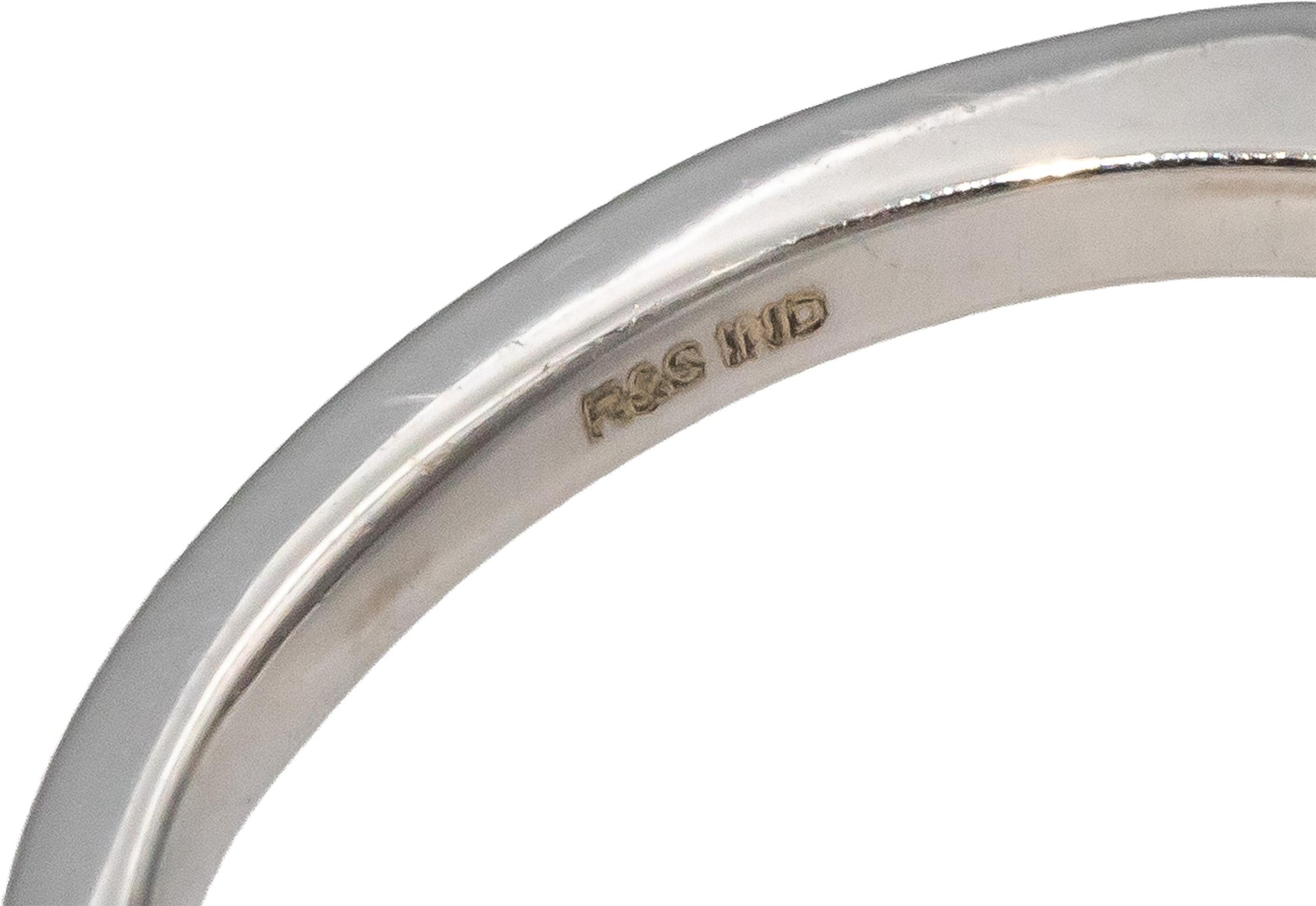 14k White Gold Round & Baguette Diamond Crossover Floral Ring 1.0CT Size 7