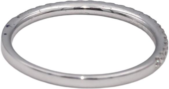 ODELIA 18k White Gold Round Diamond Band Ring 0.25CT Size 7