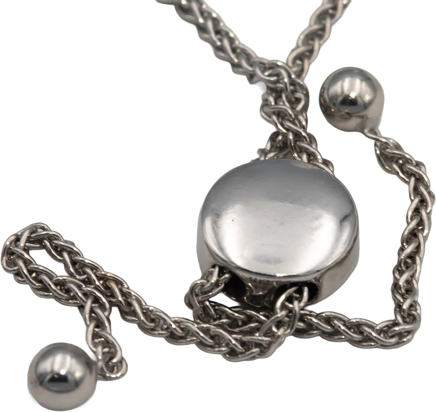 14k White Gold Round Half Bezel Set Diamond Bolo Bracelet 0.75CTW