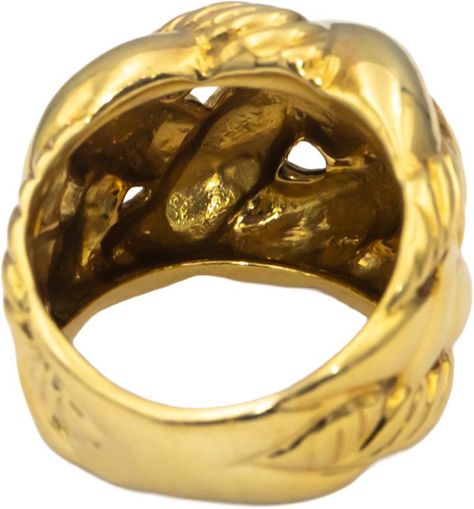 DAVID YURMAN 18k Yellow Gold Woven Knot Cocktail Ring Size 7