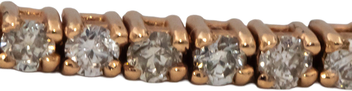 14k Rose Gold Round Diamond Tennis Bracelet 1.72CT