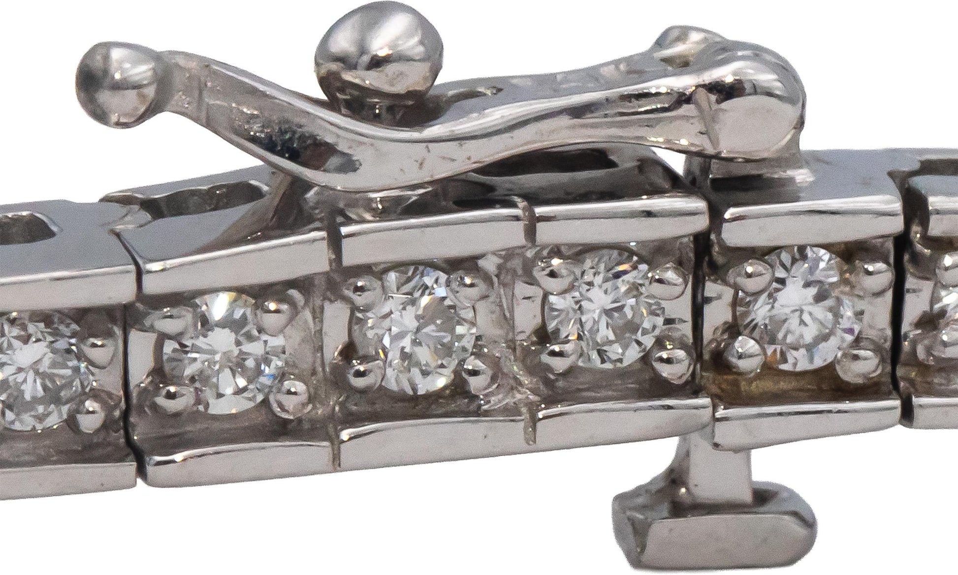 14k White Gold VS Round Diamond Tennis Bracelet 3.0CT