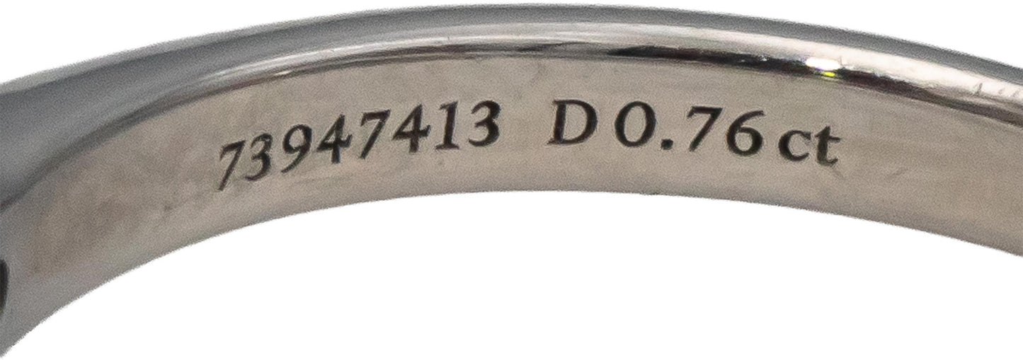TIFFANY & CO. GIA Certified Platinum VS1/I Diamond Engagement Ring .76CT Sz 5