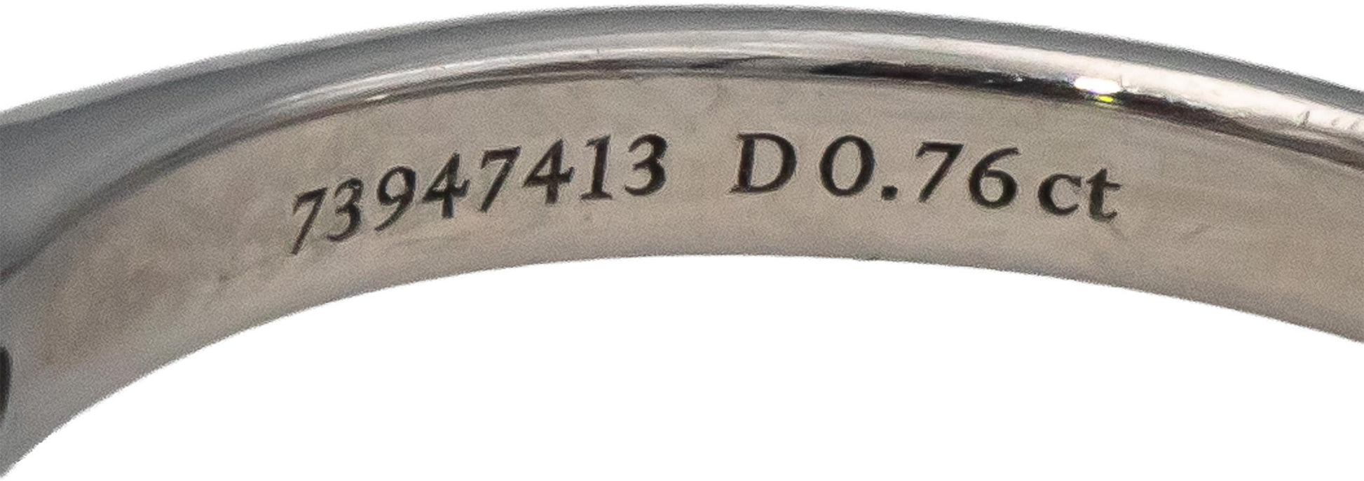 TIFFANY & CO. GIA Certified Platinum VS1/I Diamond Engagement Ring .76CT Sz 5