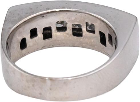 18k White Gold VS Princess Cut Channel Set Diamond Band Ring 0.50CT Size 5.25