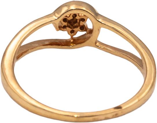 18k Rose Gold Round Diamond Cluster Flower Ring 0.07CT Size 6.25