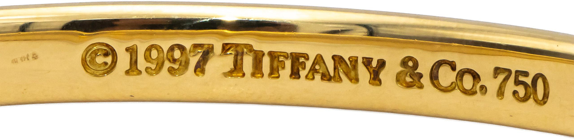 TIFFANY & CO. 18k Yellow Gold 1837 Narrow Bangle Bracelet