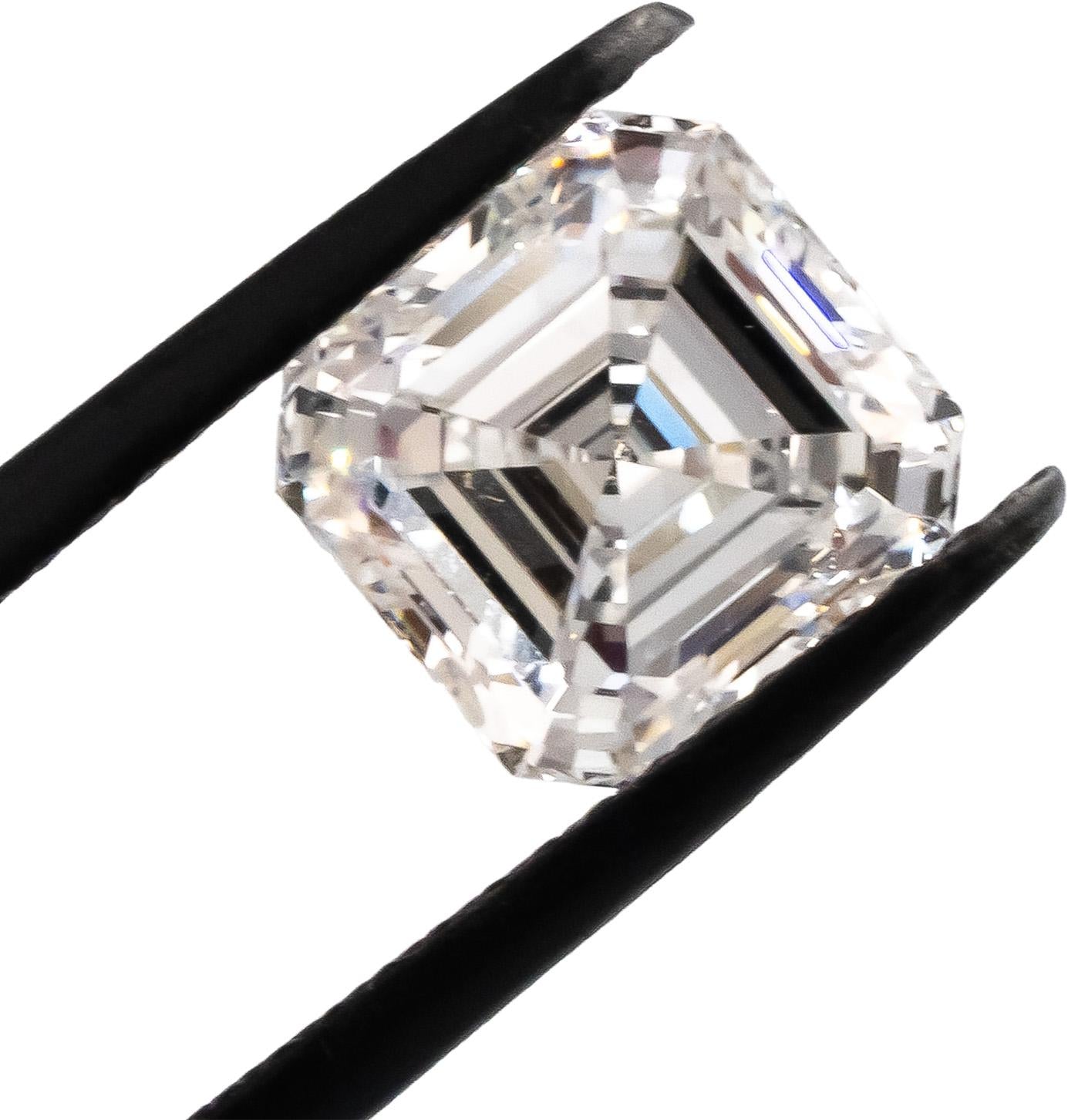 GIA Certified VS2/E Square Emerald Cut Diamond Loose Stone 2.11CT