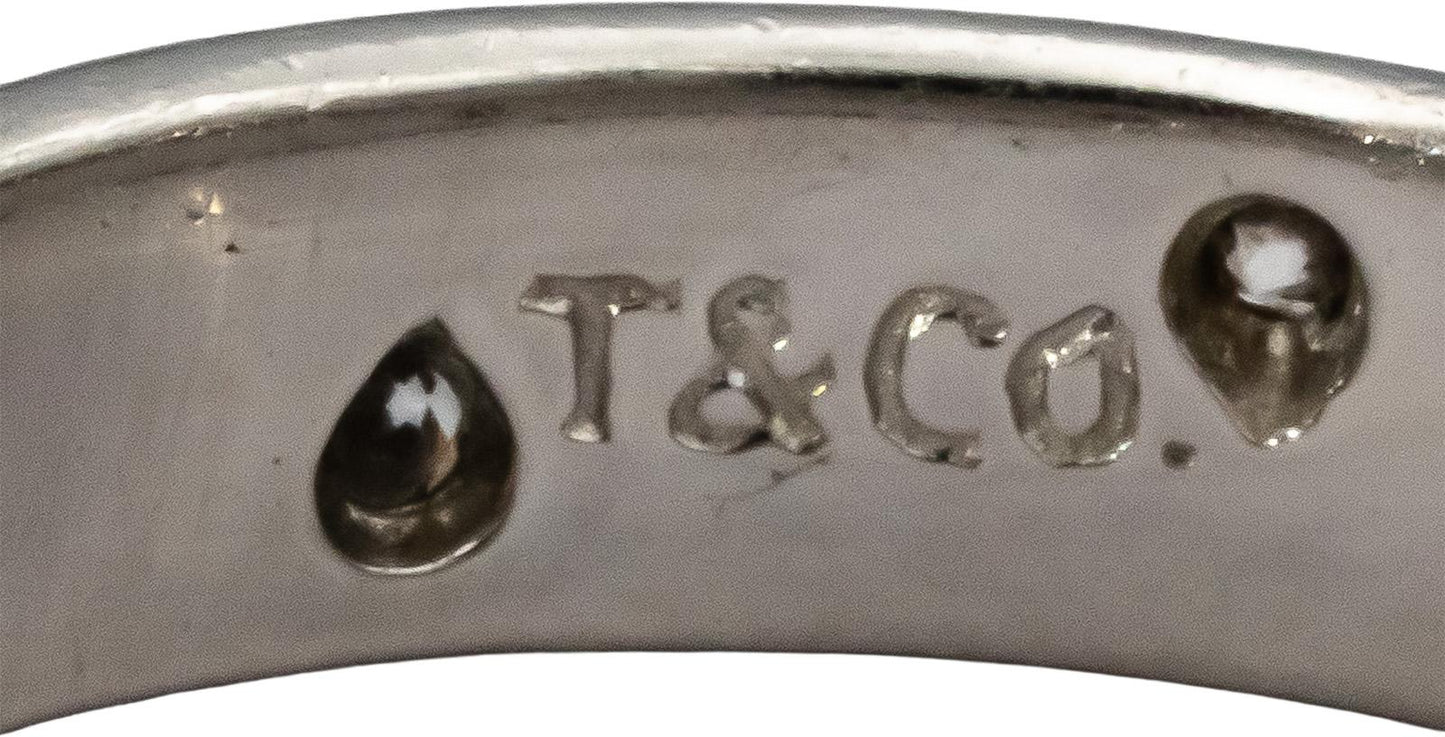 TIFFANY & CO. Platinum Etoile VS Round Diamond Eternity Ring 0.30CT Size 5.75