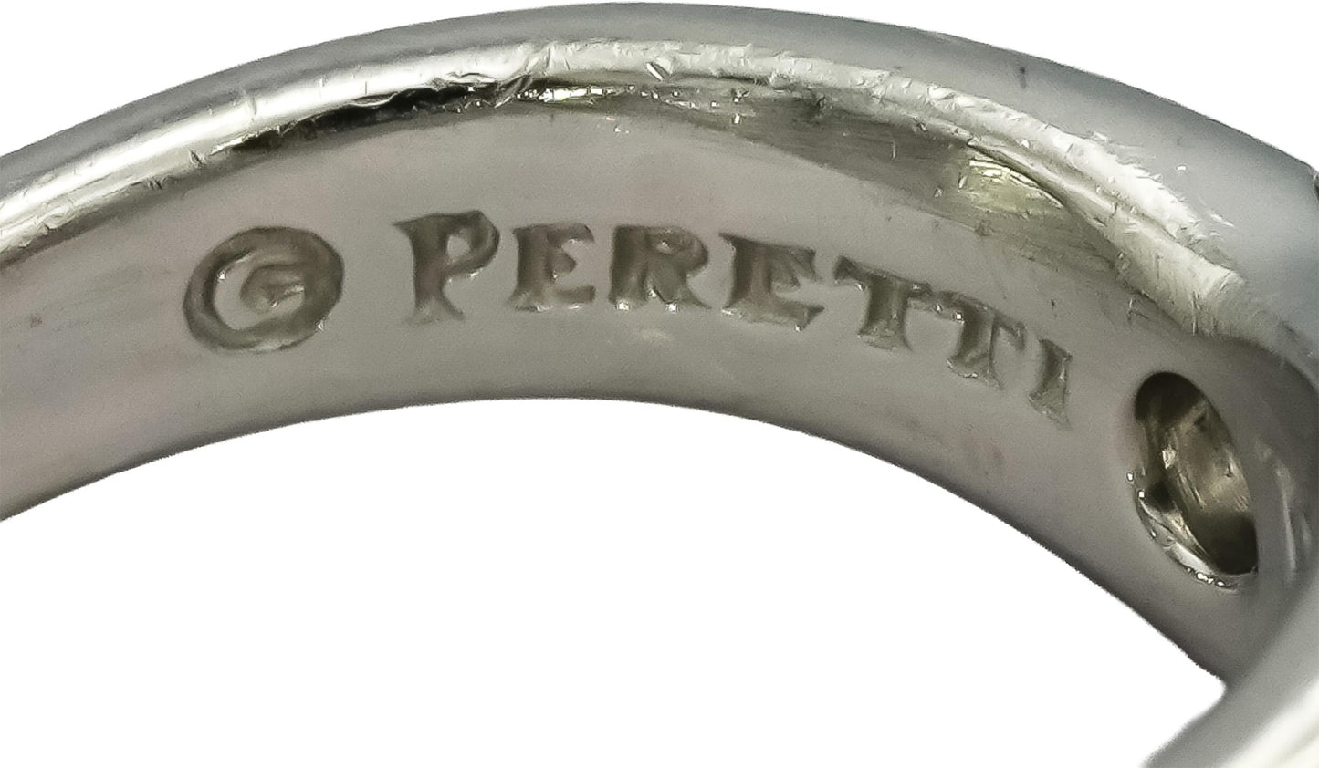 TIFFANY & CO. Platinum Peretti VS Round Diamond Ring 0.25CT Size 3.5
