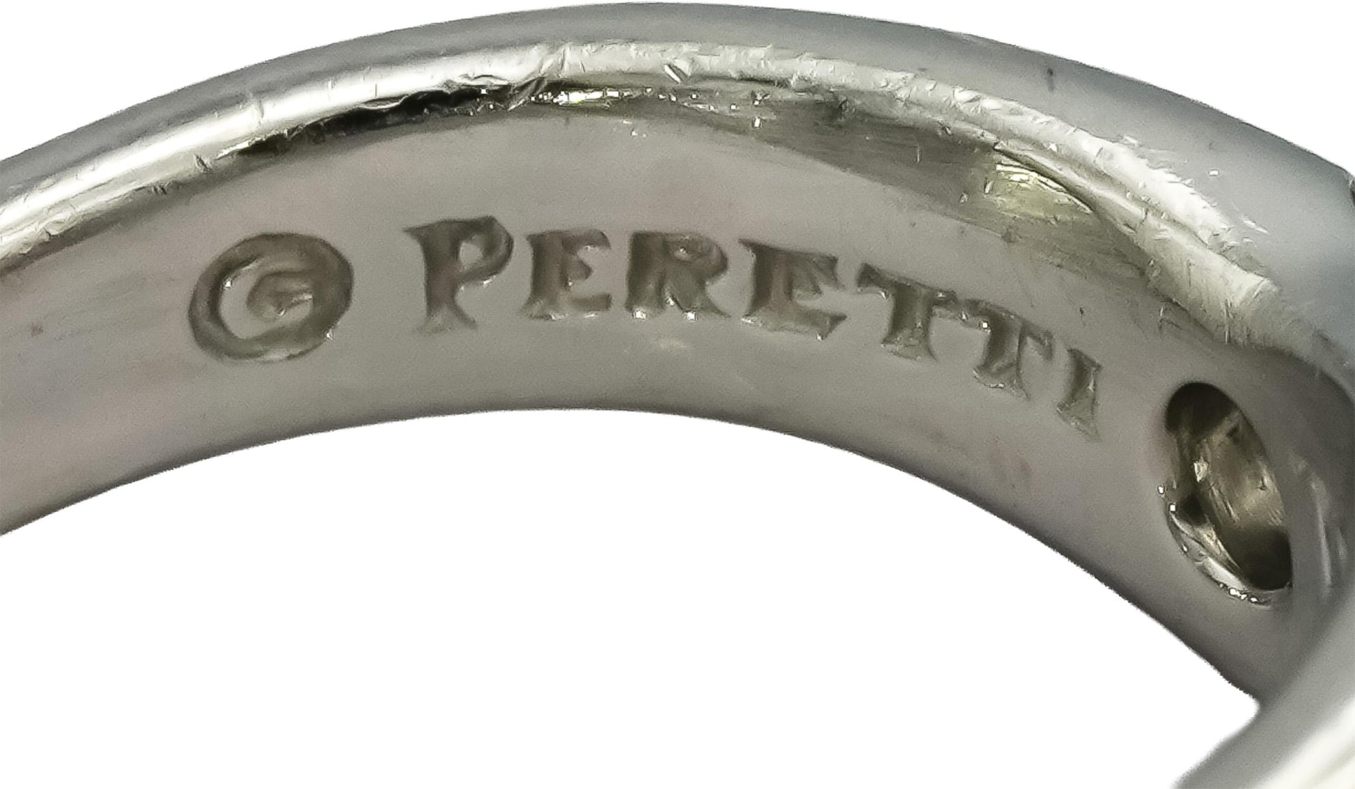 TIFFANY & CO. Platinum Peretti VS Round Diamond Ring 0.25CT Size 3.5