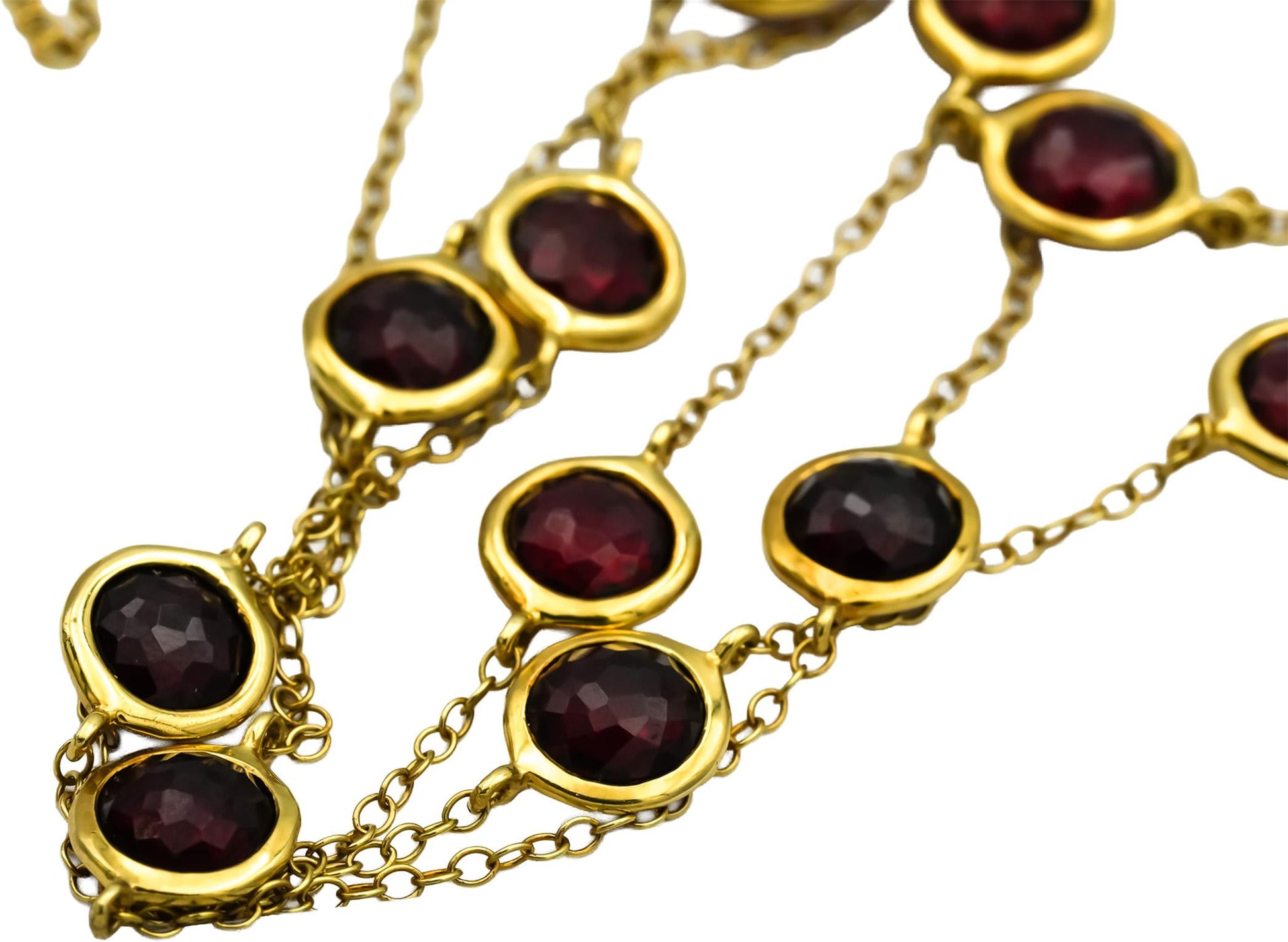 IPPOLITA 18k Yellow Gold Garnet By The Yard Chain Necklace