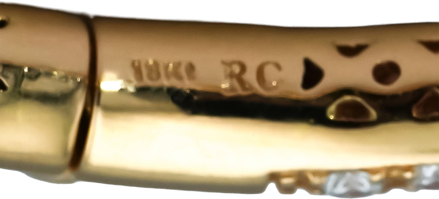 ROBERTO COIN 18k Gold VS Diamond Fantasia Bangle Bracelet 4.85CT 20,000 Retail
