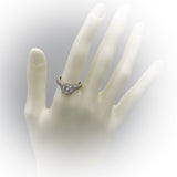 18k White Gold Round Diamond Engagement Ring 2.75CT w/ 2.25CT Center Size 6.75