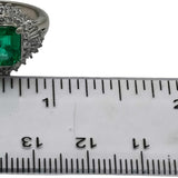 GIA Certified Platinum Colombian Emerald and Diamond Ring 3.06CT Size 6.5