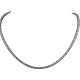 14k White Gold VS Round Lab-Grown Diamond Tennis Necklace 18.32CT