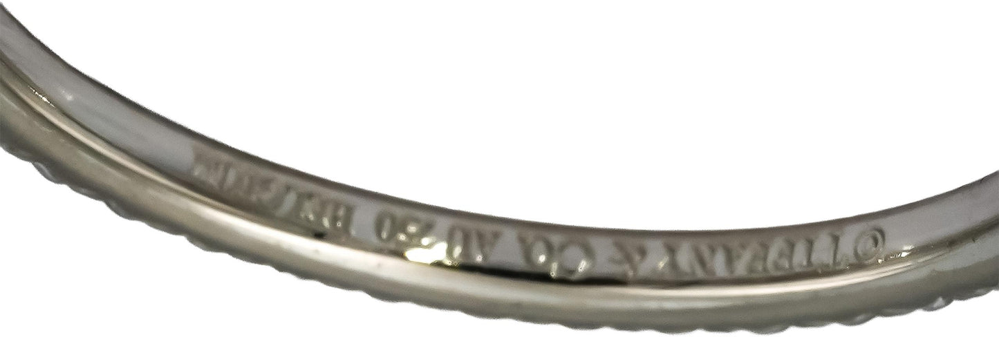 TIFFANY & CO. 18k White Gold VS Diamond Metro Hoop Earrings 0.50CT 7400 Retail