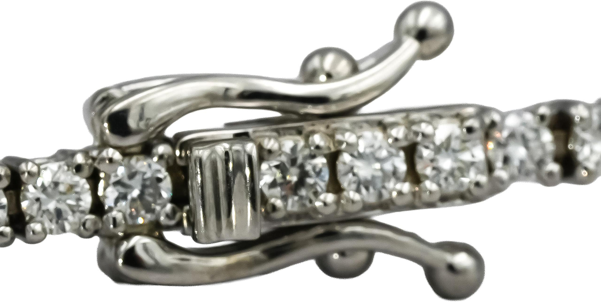 14k White Gold VS Round Diamond Tennis Bracelet 2.07CT