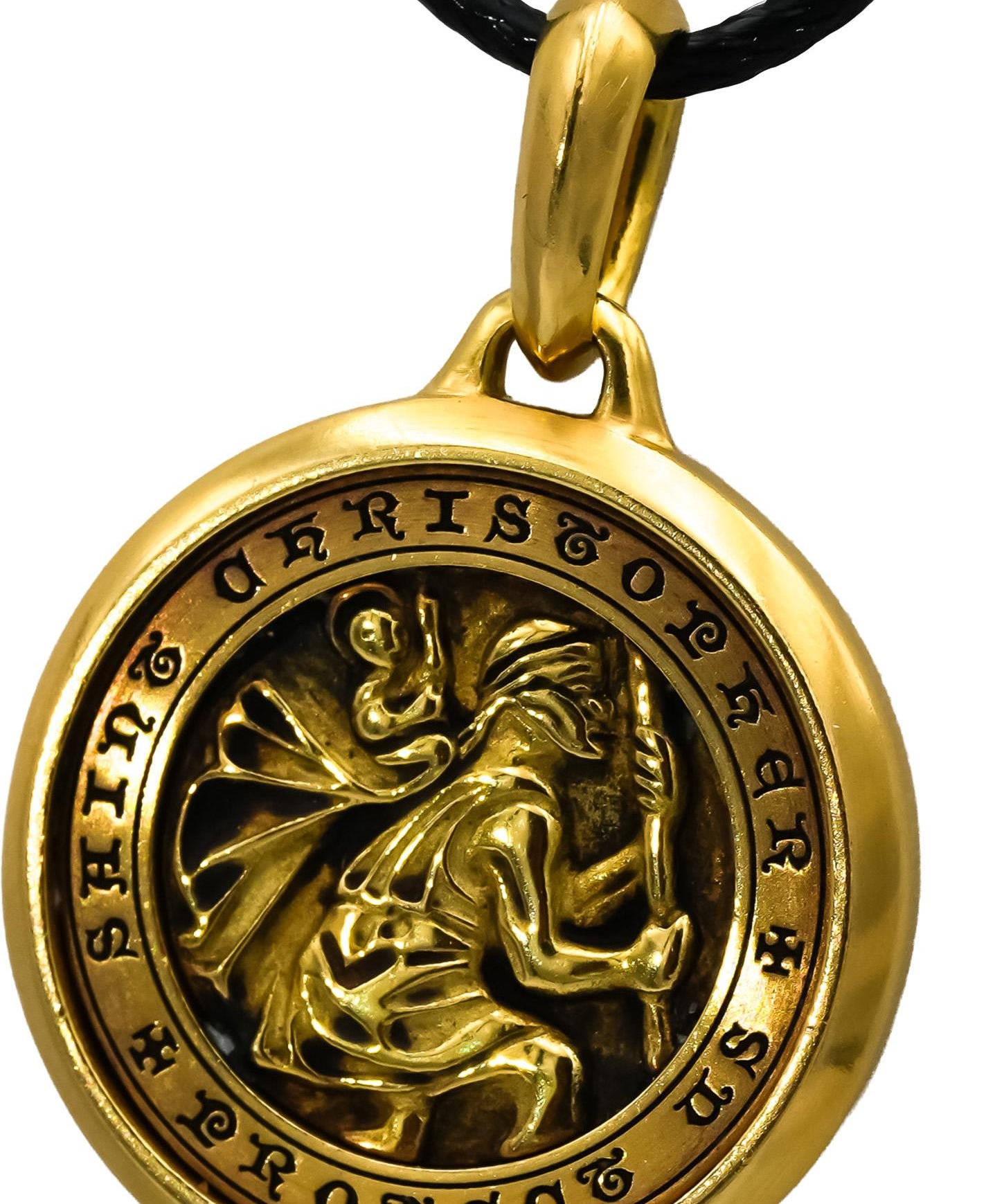 DAVID YURMAN 18k Yellow Gold St. Christopher Amulet Pendant Necklace 4650 Retail