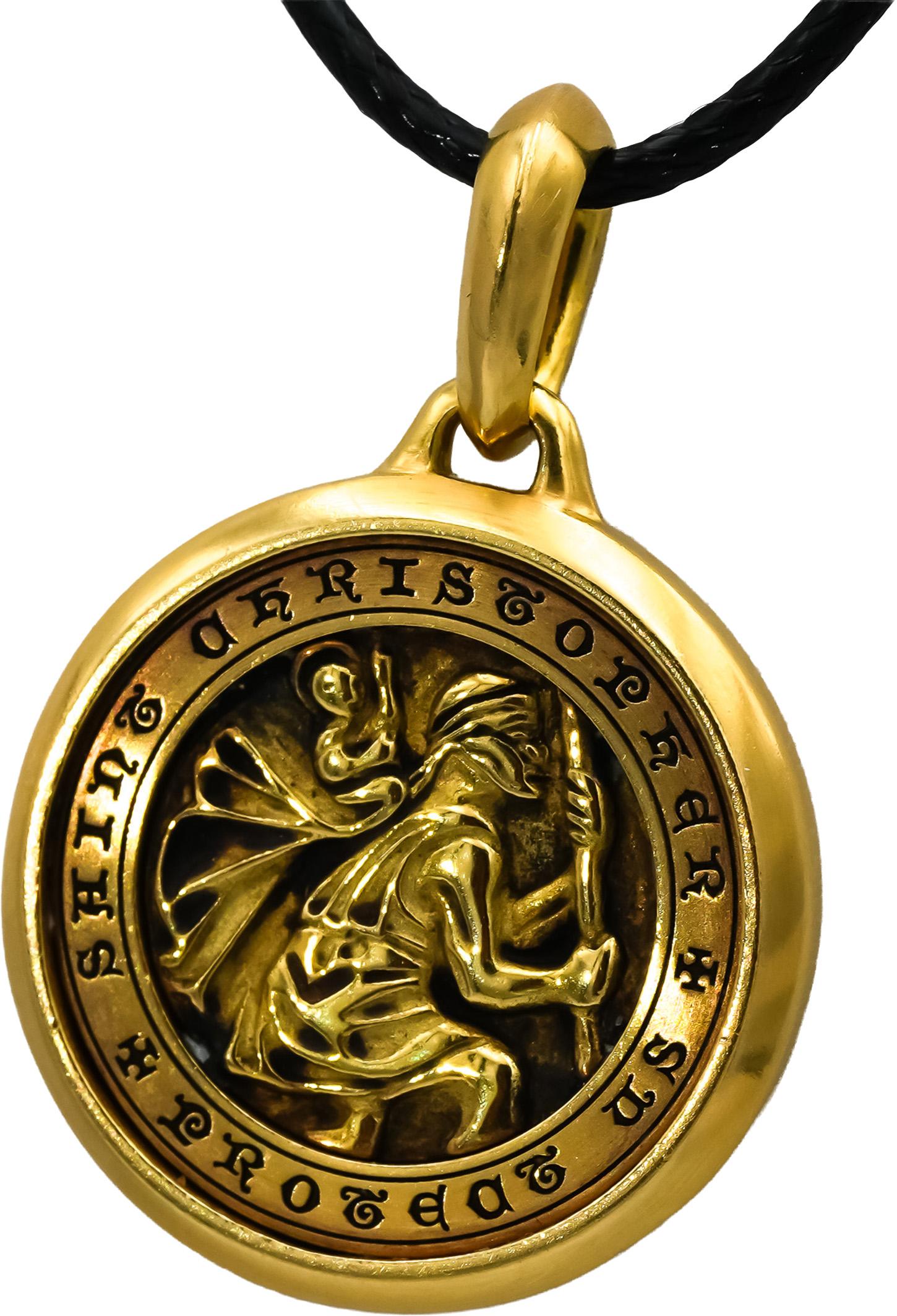 DAVID YURMAN 18k Yellow Gold St. Christopher Amulet Pendant Necklace 4650 Retail