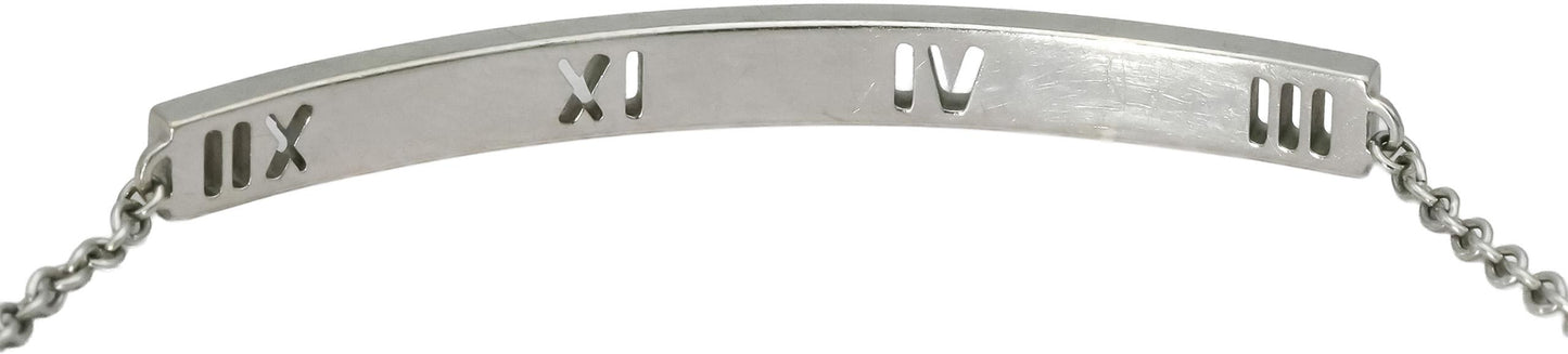 TIFFANY & CO. 18k White Gold Diamond Atlas ID Bracelet