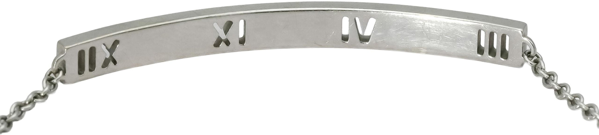 TIFFANY & CO. 18k White Gold Diamond Atlas ID Bracelet