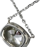 14k White Gold VS Cushion Cut Lab-Grown Diamond Pendant Necklace 1.92CT