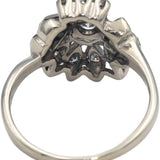 Vintage Antique 14k White Gold Diamond Ring 0.63CT w/ 0.23CT Center Size 8.25