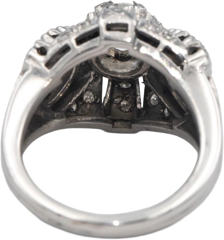 Vintage Antique 14k Gold Old Mine Cut Diamond Ring 1.35CT w/ .85CT Center Size 7