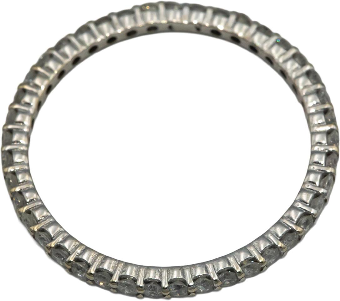 18k White Gold 0.50CT Round Cut Diamond Eternity Band Stackable Ring Size 6.5