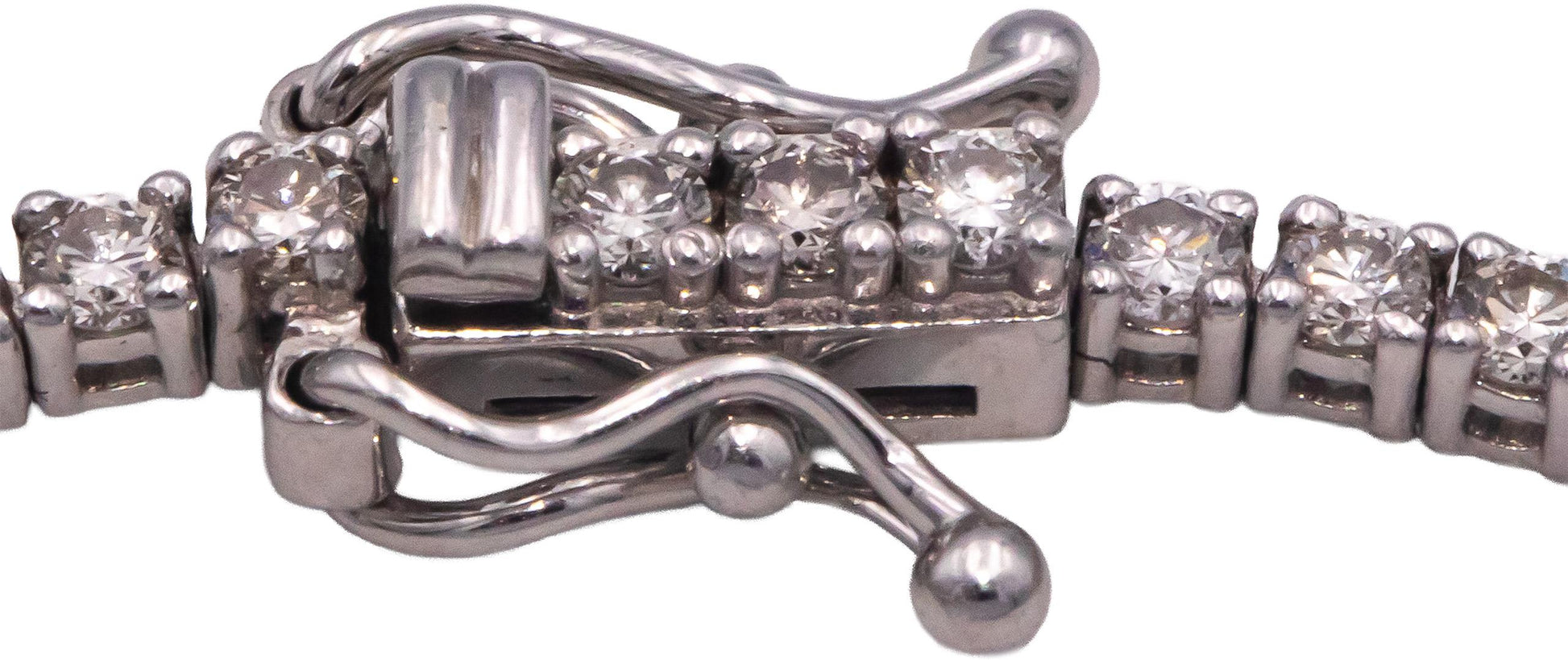 14k White Gold Jewelry 2.05CT Round Cut Diamond Tennis Bracelet