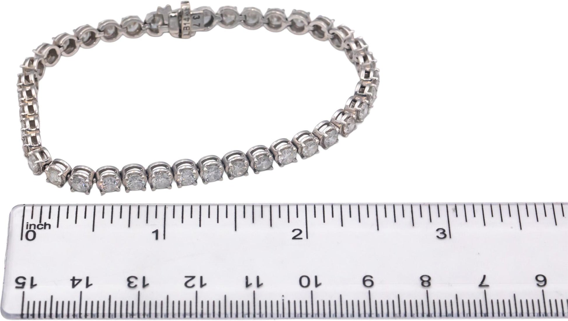 Diamond Round Cut 14k White Gold Jewelry Tennis Bracelet 6.0CT