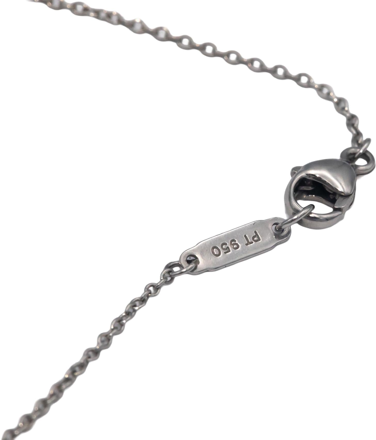 TIFFANY & CO Platinum 0.50CT VS Diamond Jazz Pendant Necklace $6400 Retail