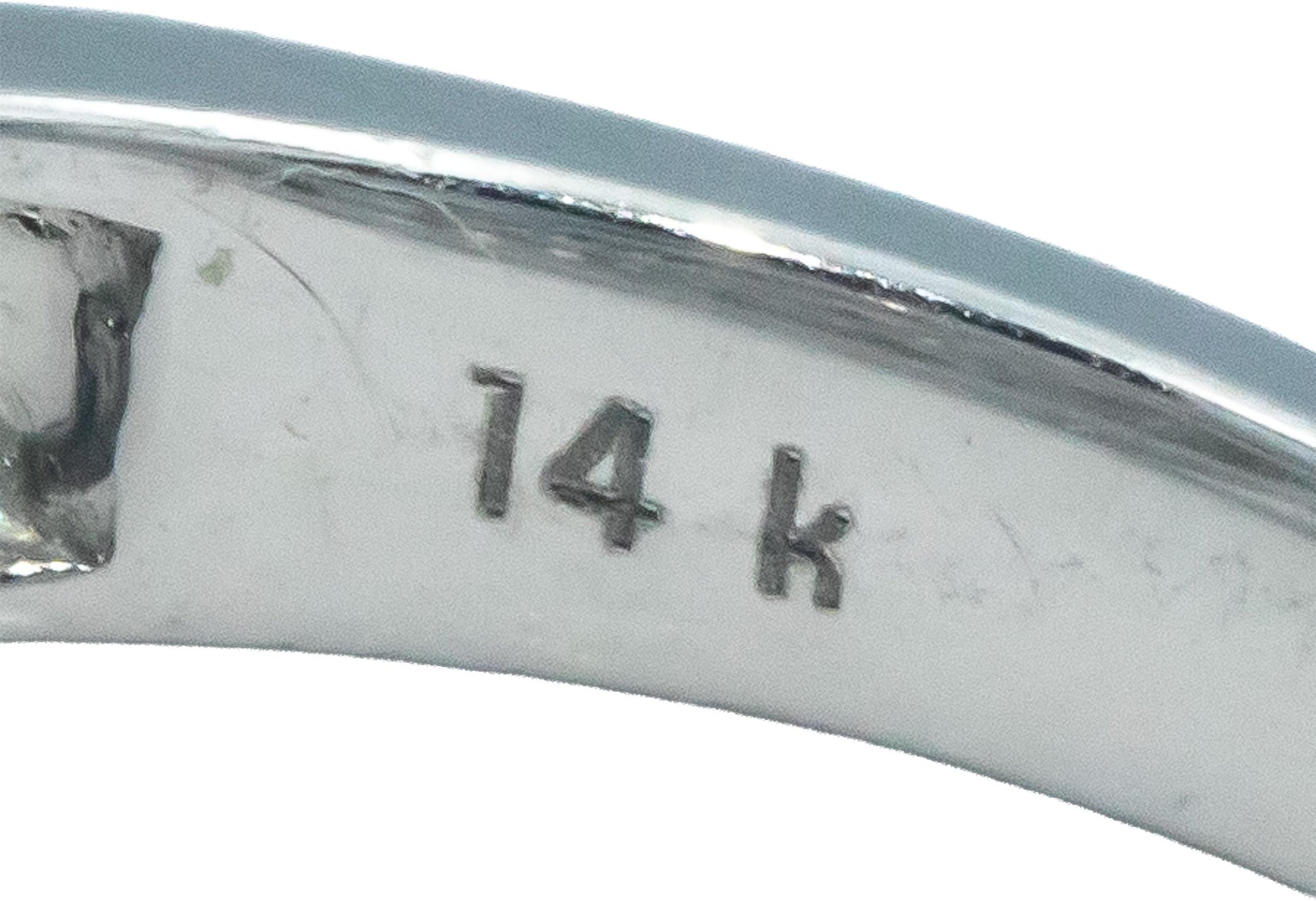 14k White Gold 2.31CT Diamond & Bi-Color Sapphire Ring Size 6.75