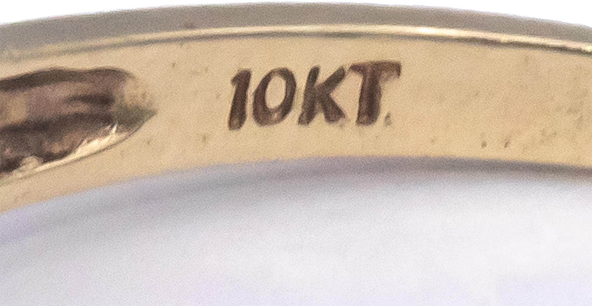10k Yellow Gold 0.20CT Round Cut Diamond Band Ring Size 7.5