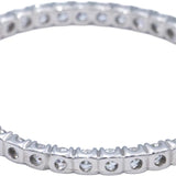 14k White Gold Round Lab Grown Diamond Inside Out Hoop Earrings 6.0CT
