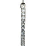 14k White Gold Round Diamond Inside Out Circle Hoop Earrings 5.35CT