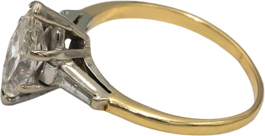 14k Yellow & White Gold Diamond Engagement Ring 1.32CT w/ 1.20CT Center Size 7