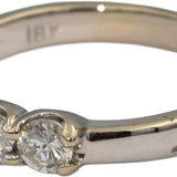18k White Gold Round Diamond Four Stone Band Ring 0.56CT Size 5.75