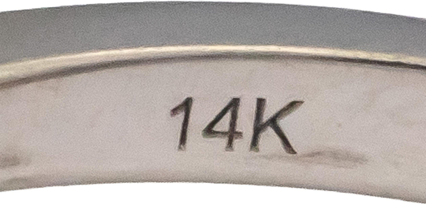 14k White Gold Round & Marquise Diamond Engagement Ring 2.32CT w/ 2.02CT Center