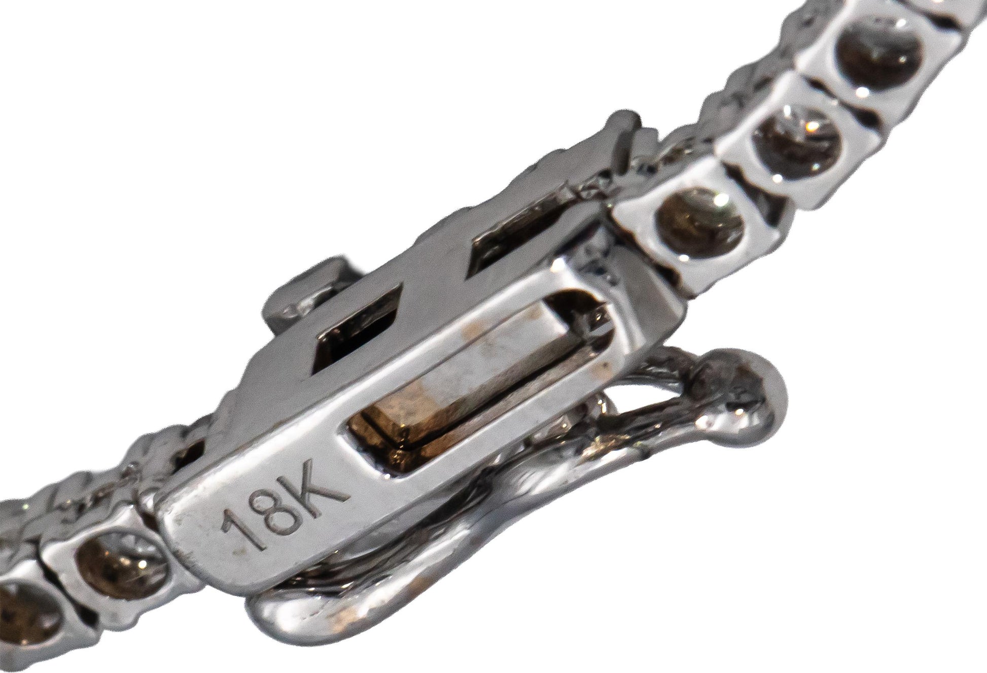 18k White Gold Round Diamond Tennis Necklace 4.73CT