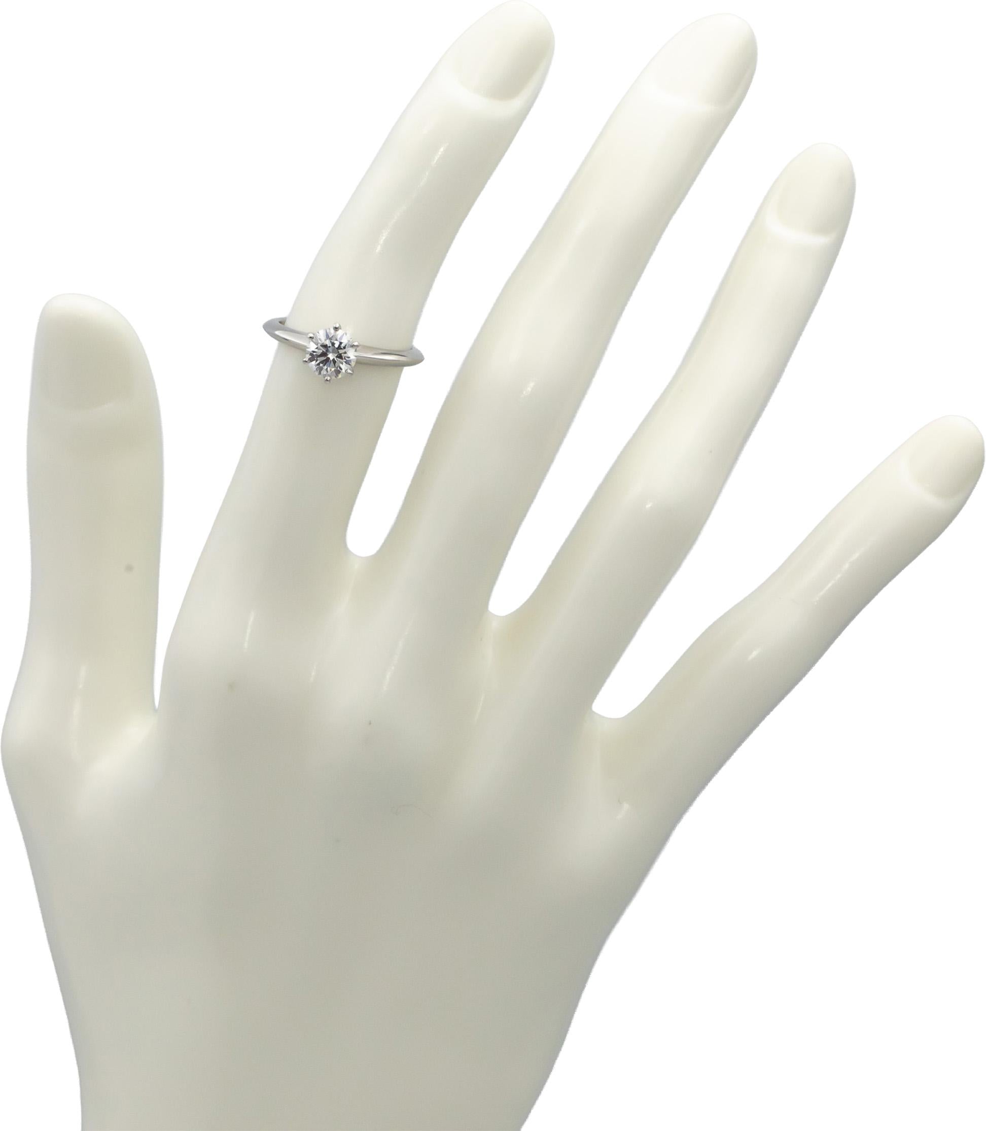 TIFFANY & CO. GIA Certified Platinum VS1/I Diamond Engagement Ring .76CT Sz 5