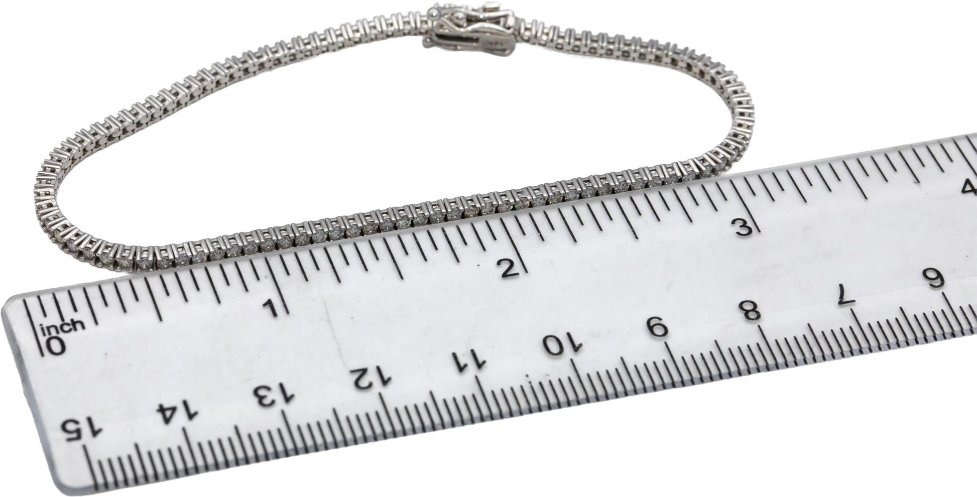 14k White Gold Round Diamond Tennis Bracelet 1.72CT