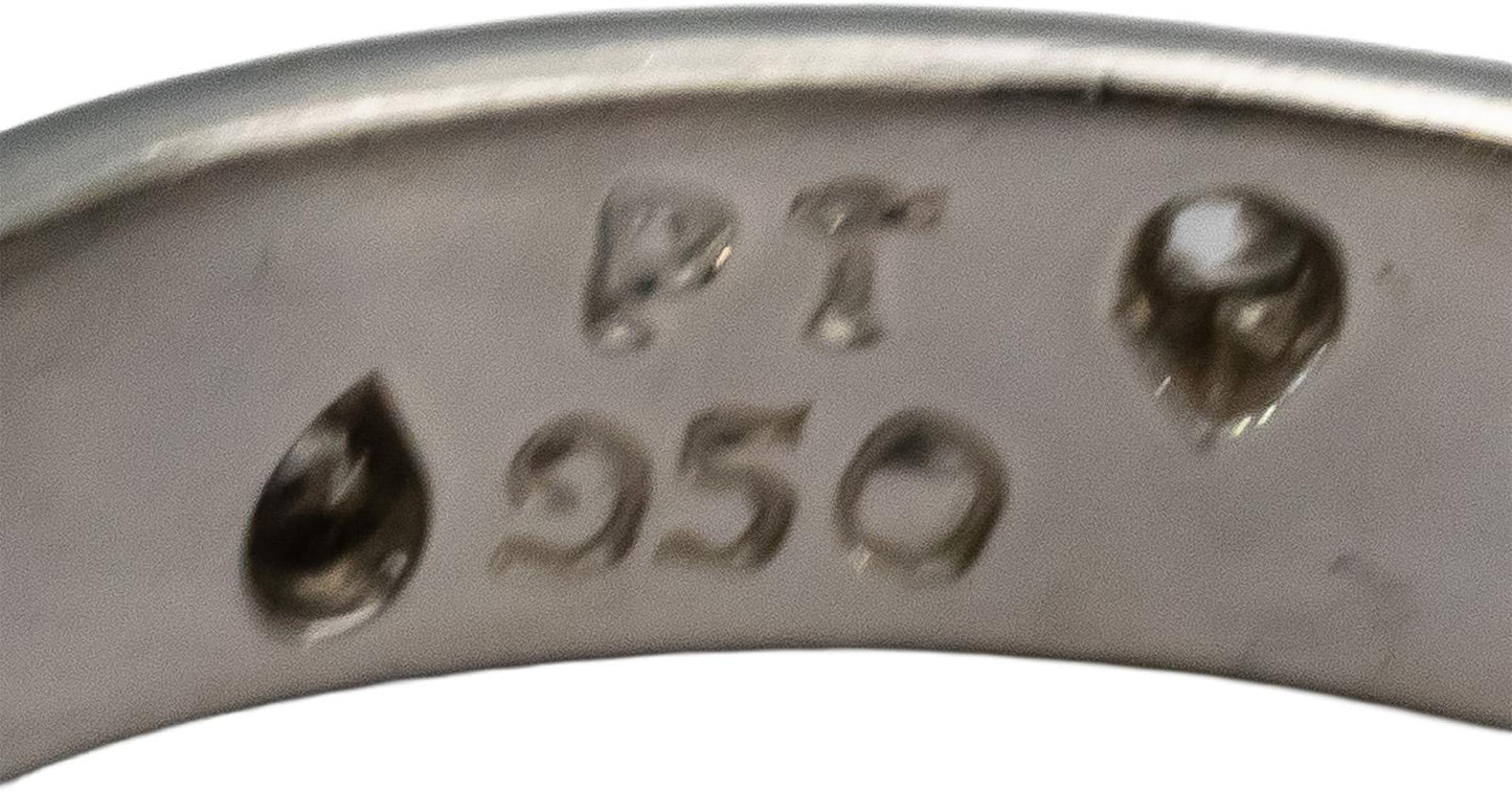 TIFFANY & CO. Platinum Etoile VS Round Diamond Eternity Ring 0.30CT Size 5.75